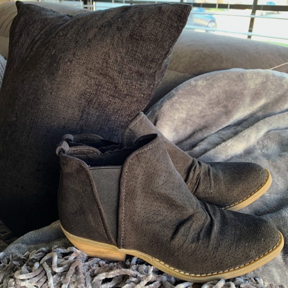Black Suede Booties